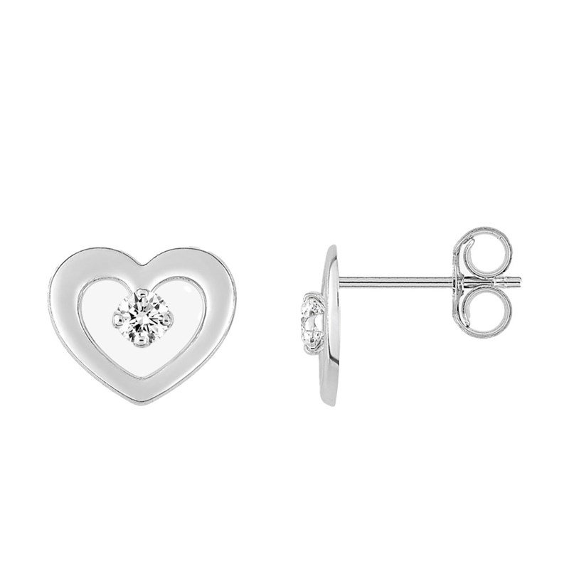 Boucles d'oreilles femme - Oxyde de zirconium - Or 18 Carats
