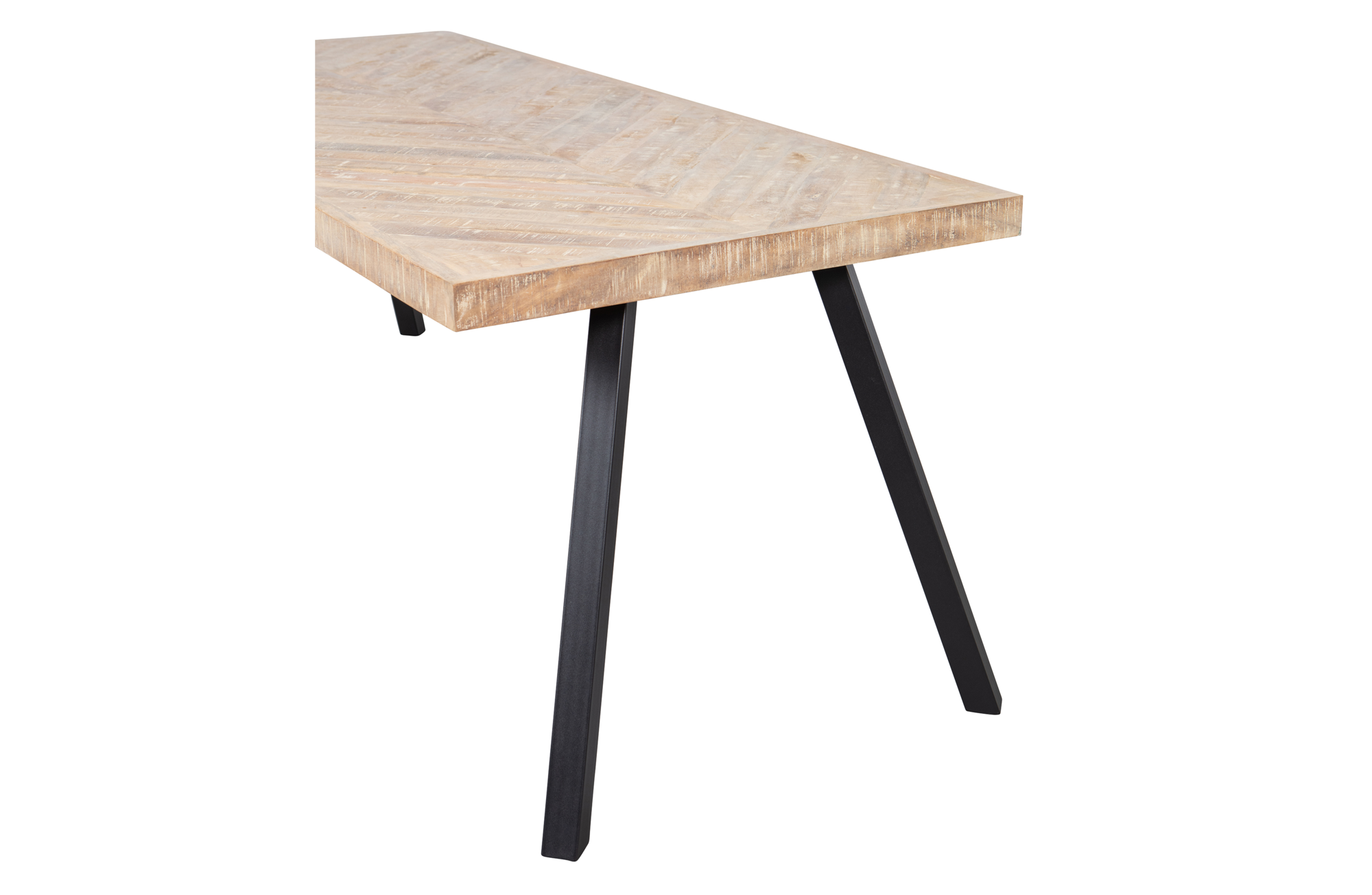 WOOOD tafel Tablo mango visgraat 200x90 Tablo tafel mango visgraat 200x90 2-standen poot