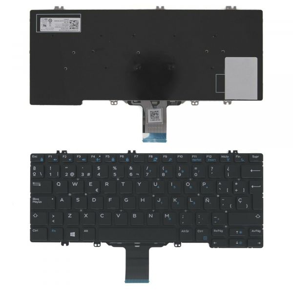 Teclado para Portatil Dell Latitude 5280 8289 7280 7390 07WCPX (espanhol ) - TEC0640
