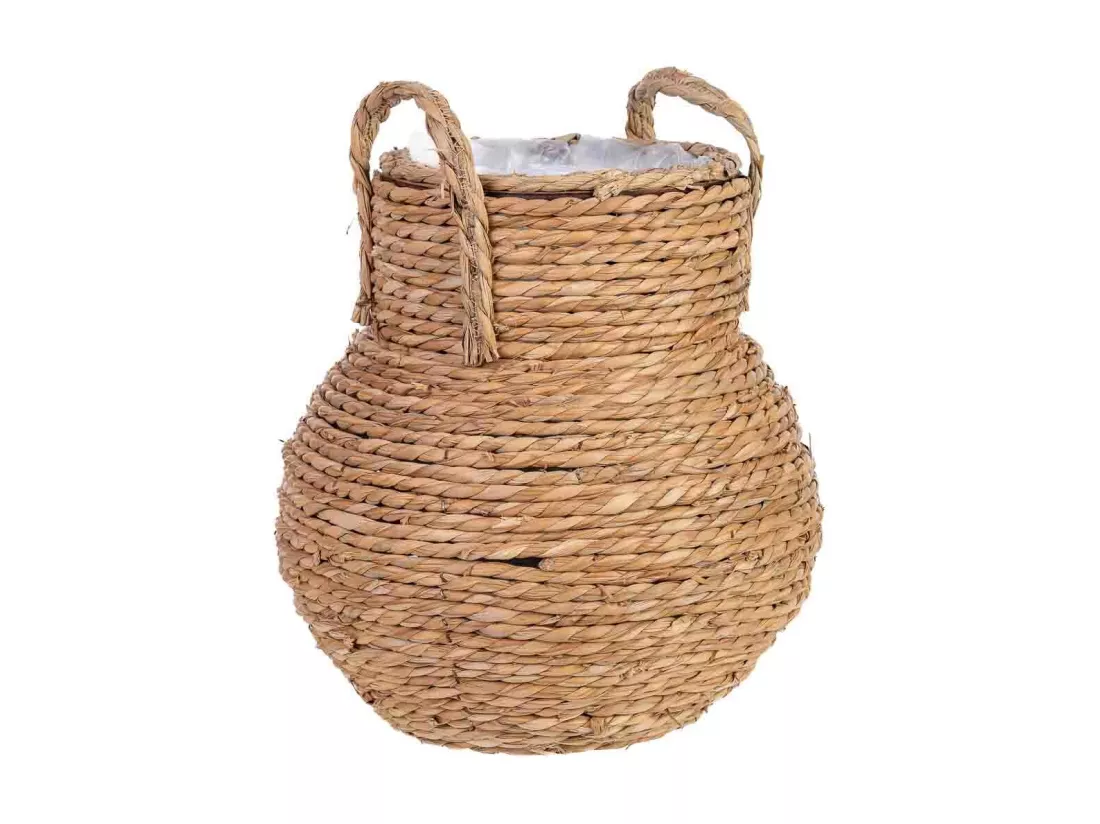 Vase décoratif en corde avec anses 20x20x33h cm