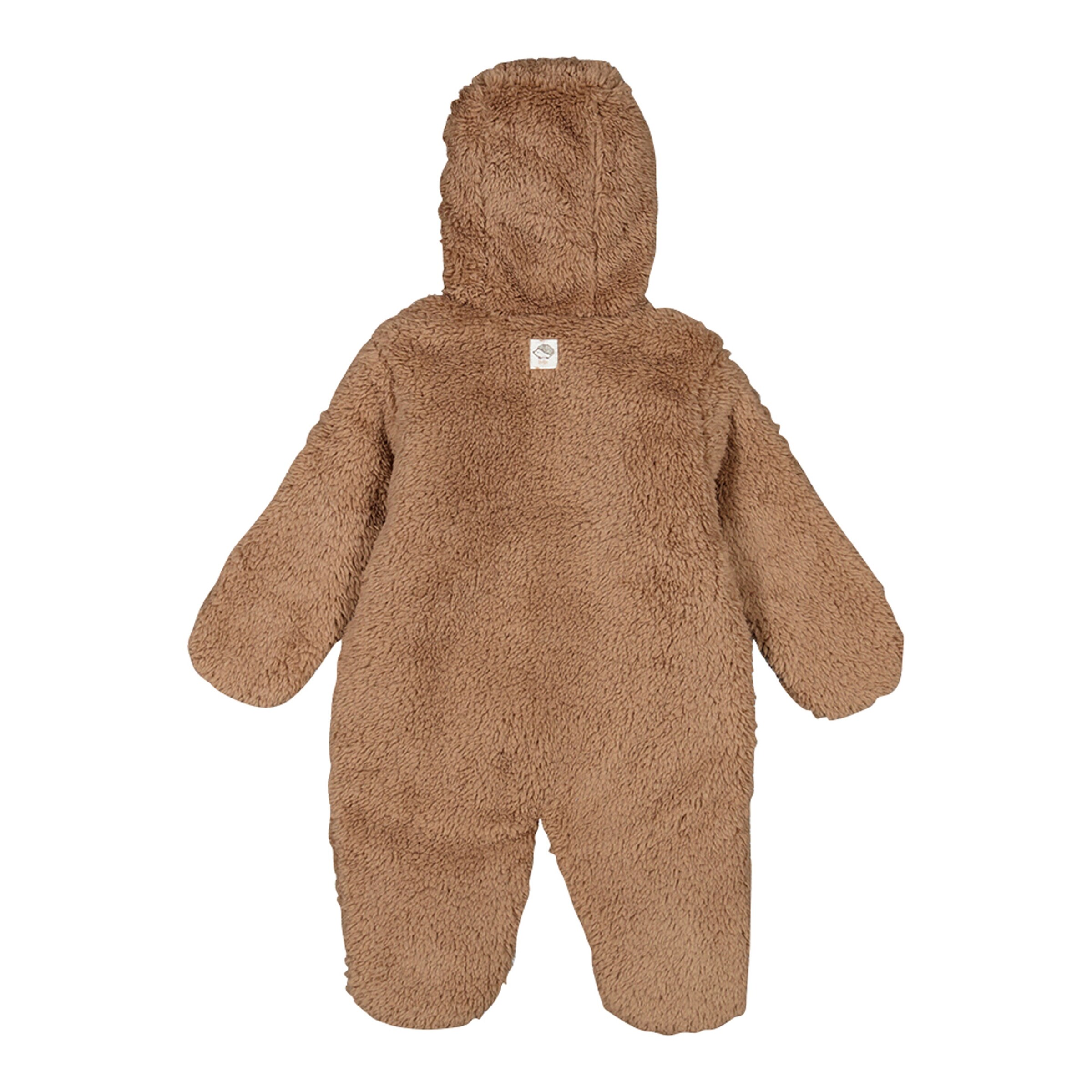 Feetje Plüschoverall mit Fuß und Kapuze mit Ohren braun