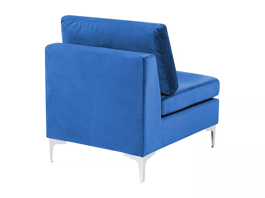 Section de canapé en velours bleu marine 1 place EVJA