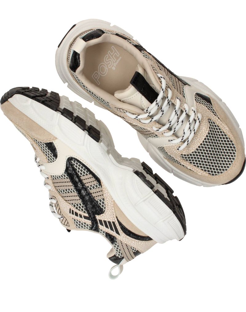 POSH by Poelman Sneakers Beige Dames