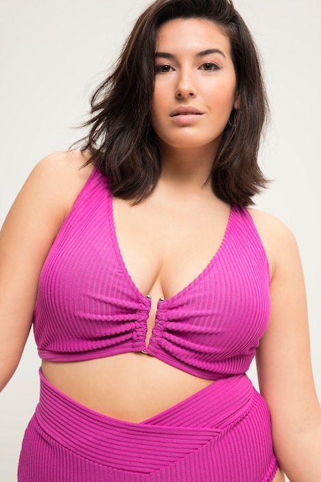 Bikini-Top, Softcups, Frottee-Streifen, Zierspange