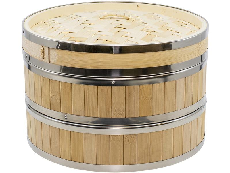 Kadastar Dampfgarbehälter Panda Ø 25 x 16 cm Bambus-Steamer