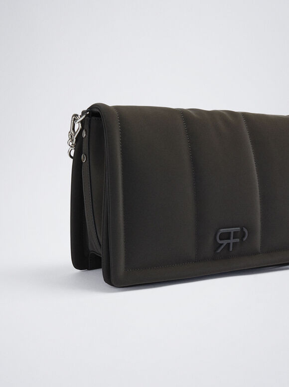 Bolsa de ombro acolchoada - Preta