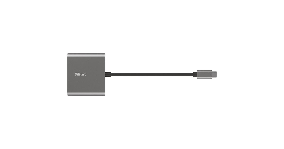 TrustDalyx 3-in-1 Multiport USB-C Adapter  (Aluminium)
