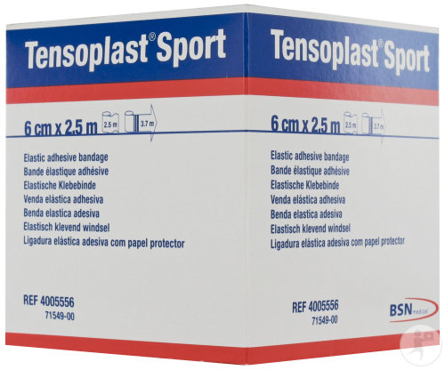 Tensoplast Sport Bande Élastique Adhésive 6cm x 2,5m Pièce 1 (7154900)