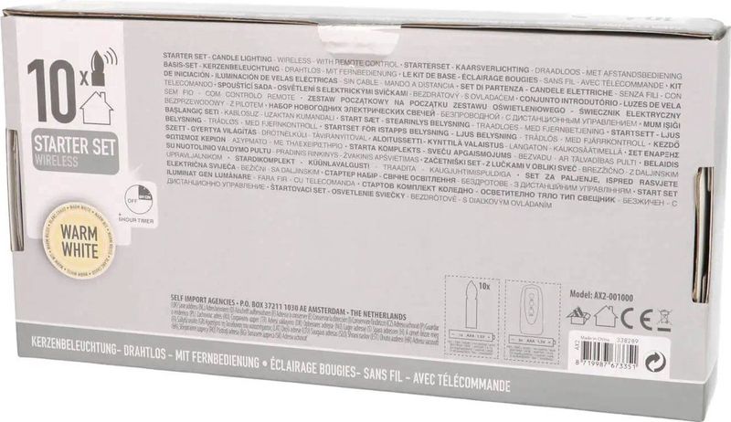Kerstverlichting - Set van 10 Ivoorkleurige LED Kaarsen - Warm Wit Licht - Inclusief Afstandsbediening