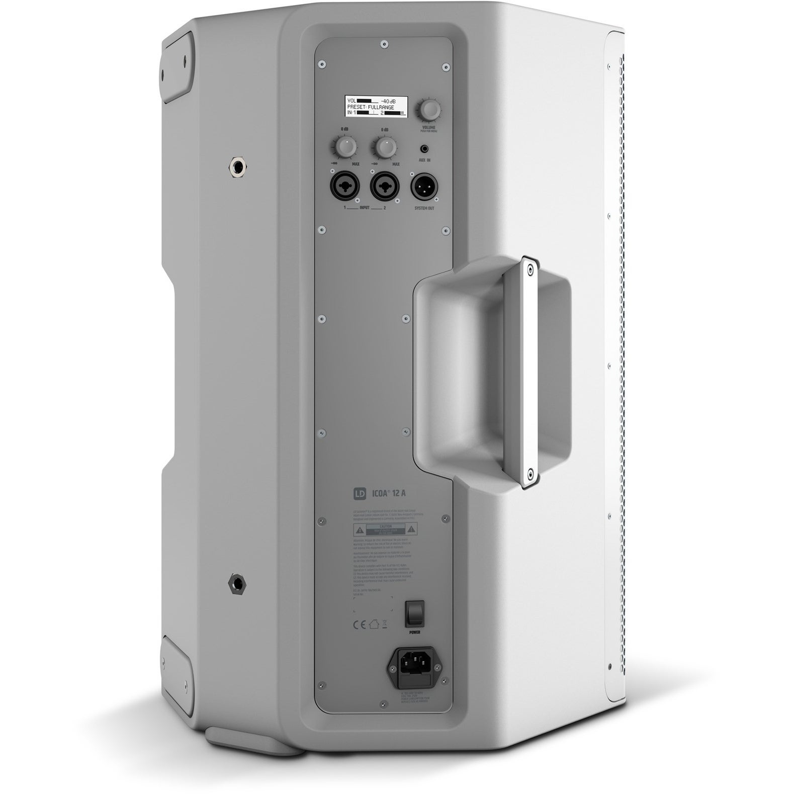 LD Systems ICOA 12 A W 12 inch actieve coaxiale PA luidspreker (wit)
