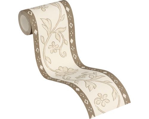 Rand 5241-71 Alleen Randen 9 Cappuccino Wijnstok crèmebruin 5 m x 13 cm