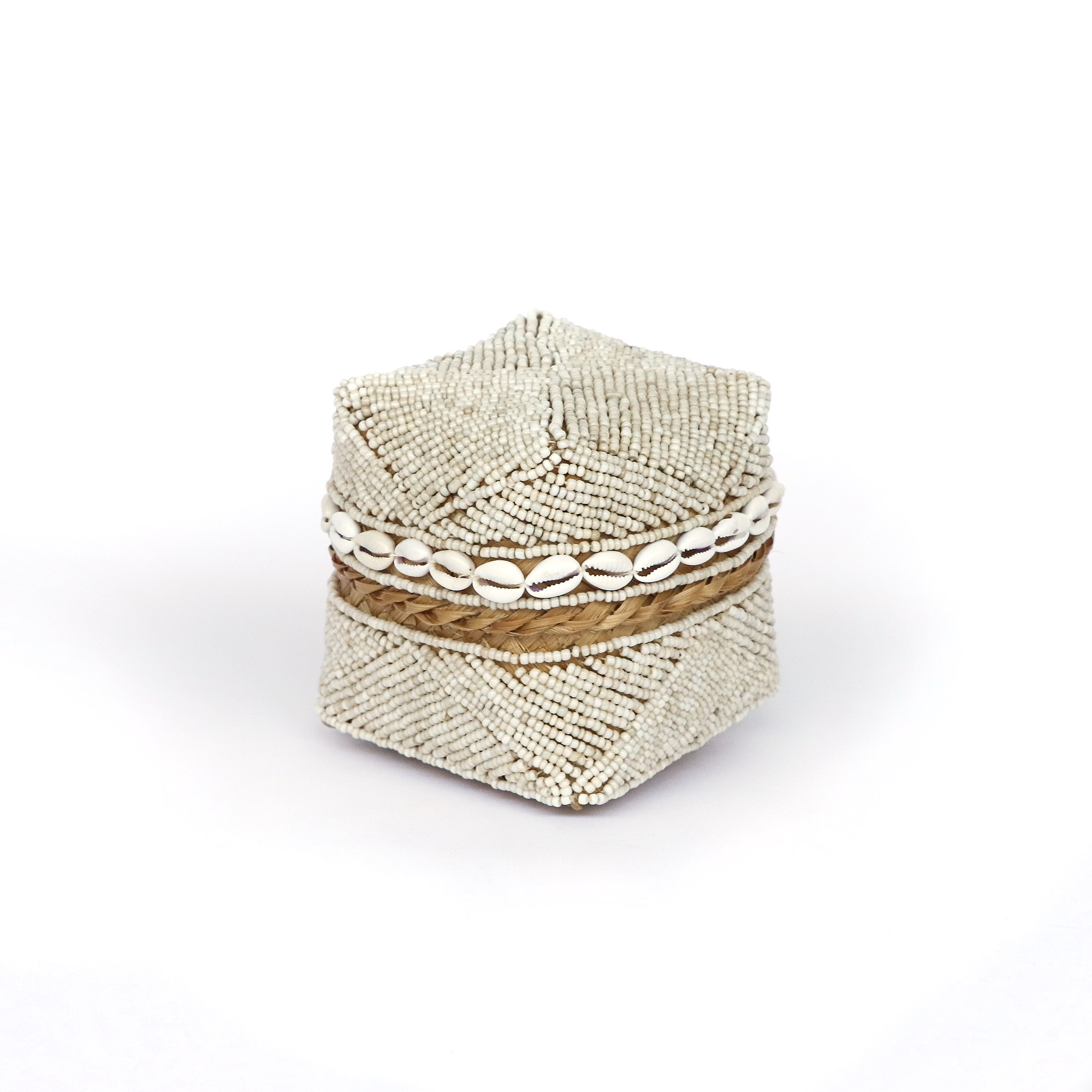 3er-Set Opfergabekörbe, natur, mit Muschelbesatz von fischer's lagerhaus