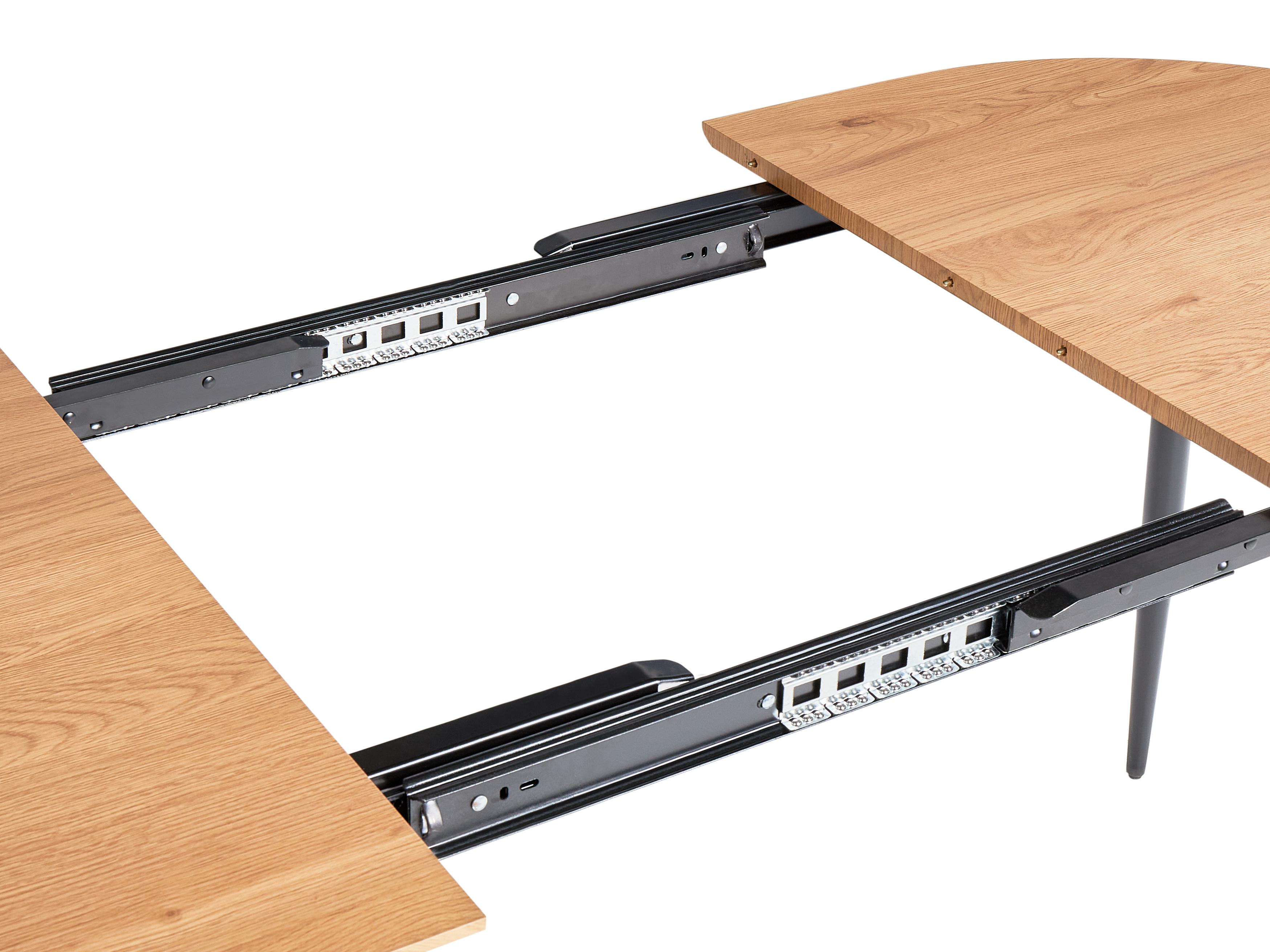 Eettafel uitschuifbaar CLAVET Lichtbruin 80 cm 120/160 cm