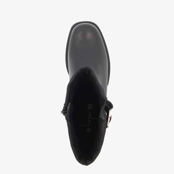 Harper leren dames biker boots halfhoog