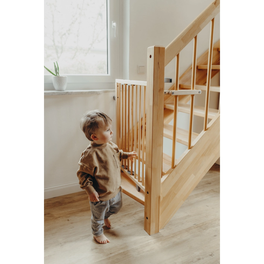 geuther Schwenk-Treppenschutzgitter Plus 2733+ 67 - 107 cm natur