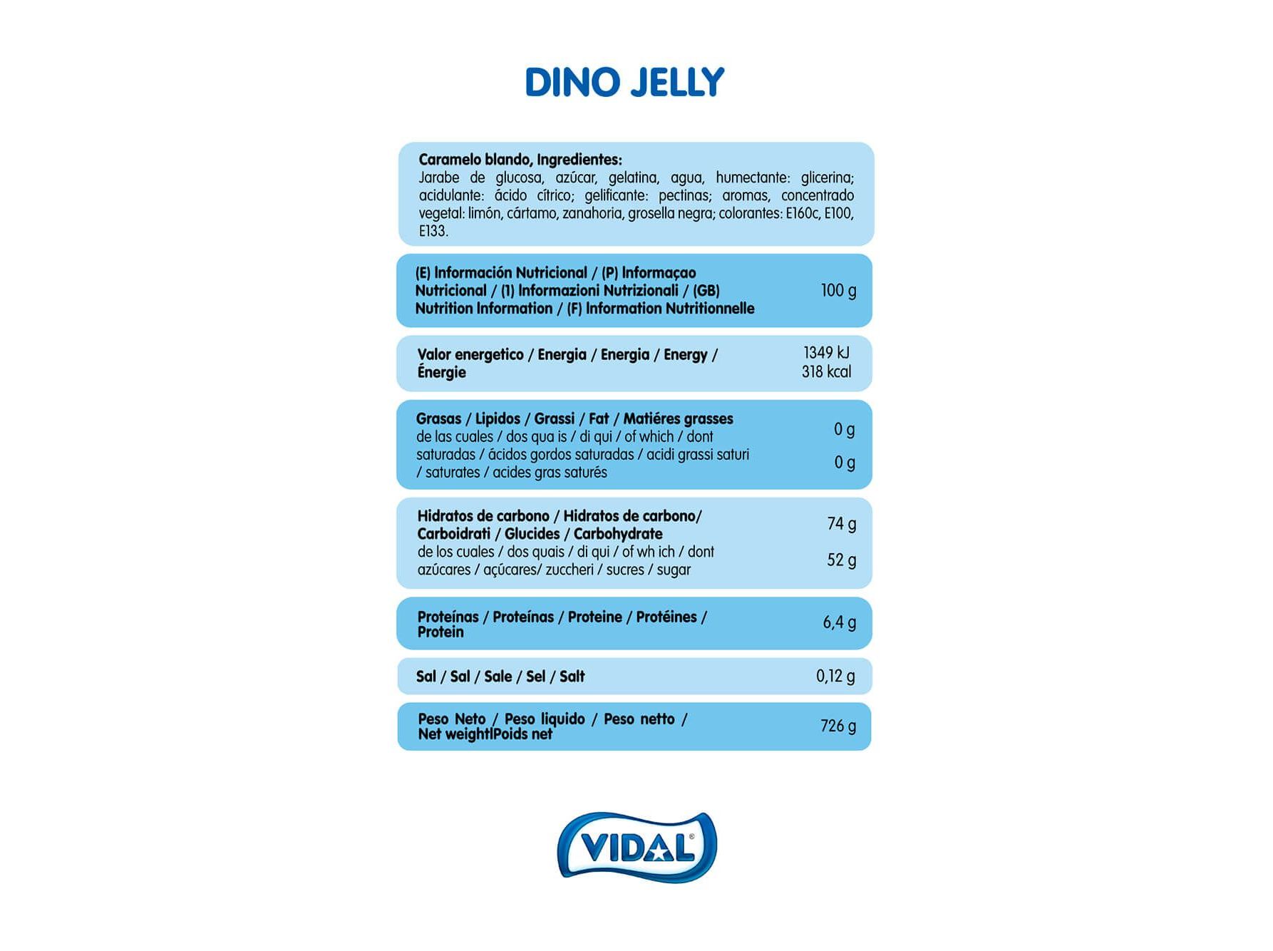 GOMAS VIDAL DINO JELLY 66G