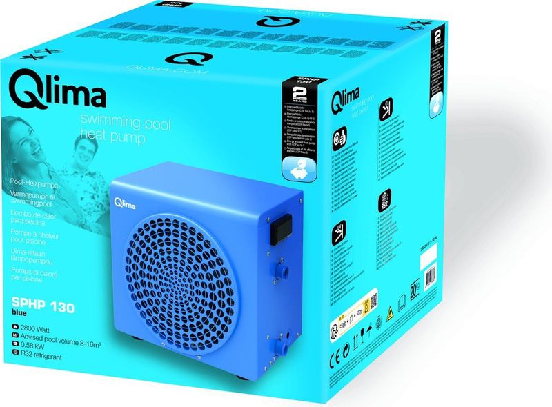 Qlima - SPHP 130 - Zwembad Warmtepomp - Energiezuinig - UV-bestendig