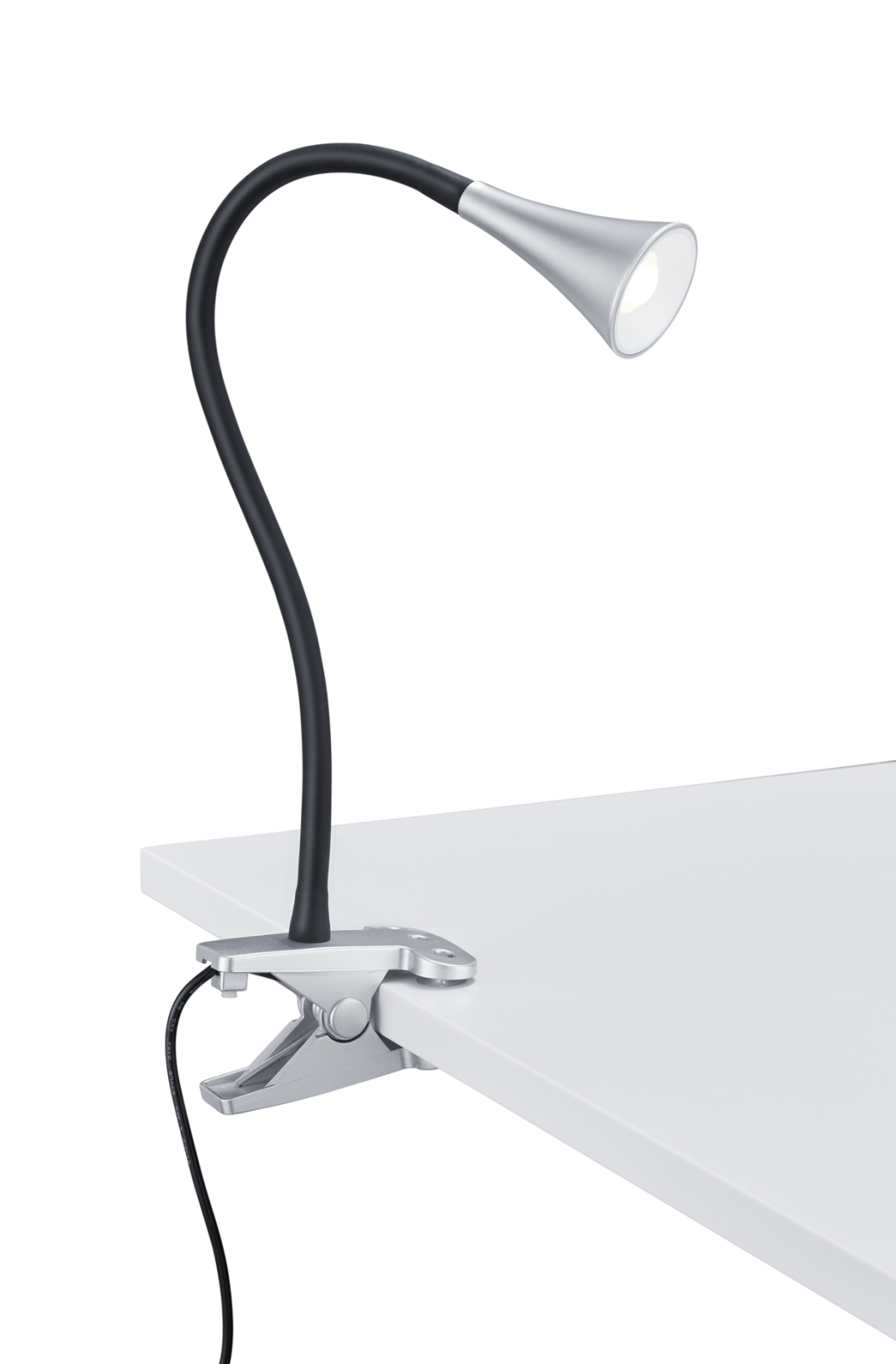 LED Klemmleuchte - titanfarbig - Flexarm