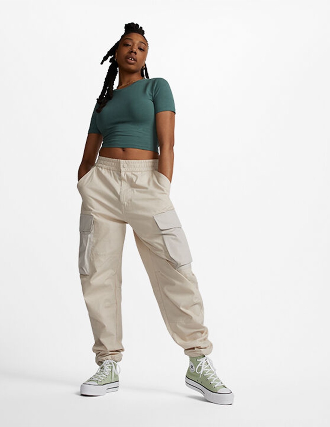 converse Sneakers compensées Femme ctas lift hi Vert