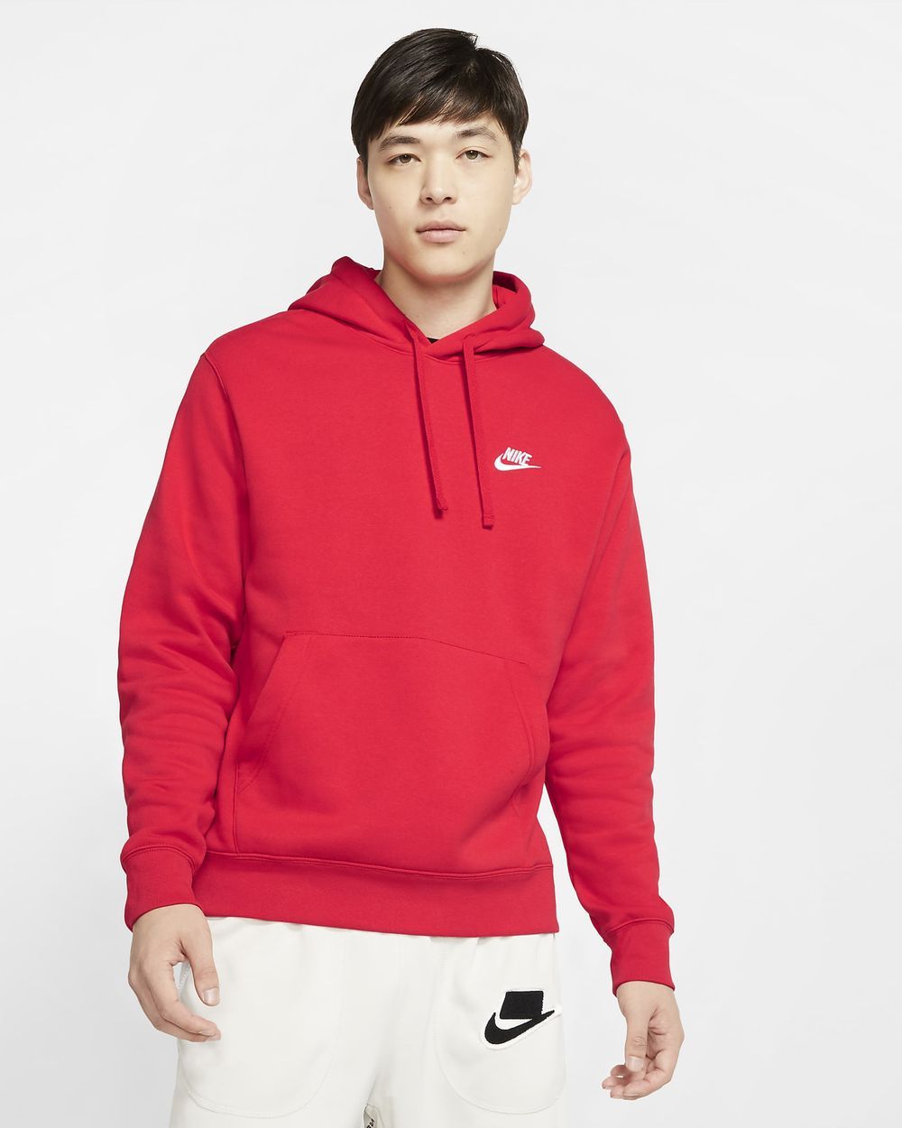 Sweat à capuche Nike Sportswear Club Fleece Rouge pour homme