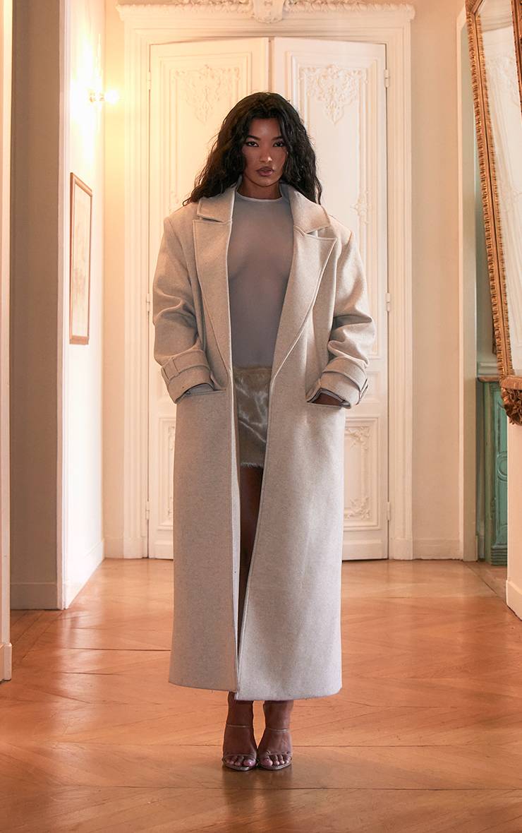 Crème Manteau Oversize Effet Laine Plt Label