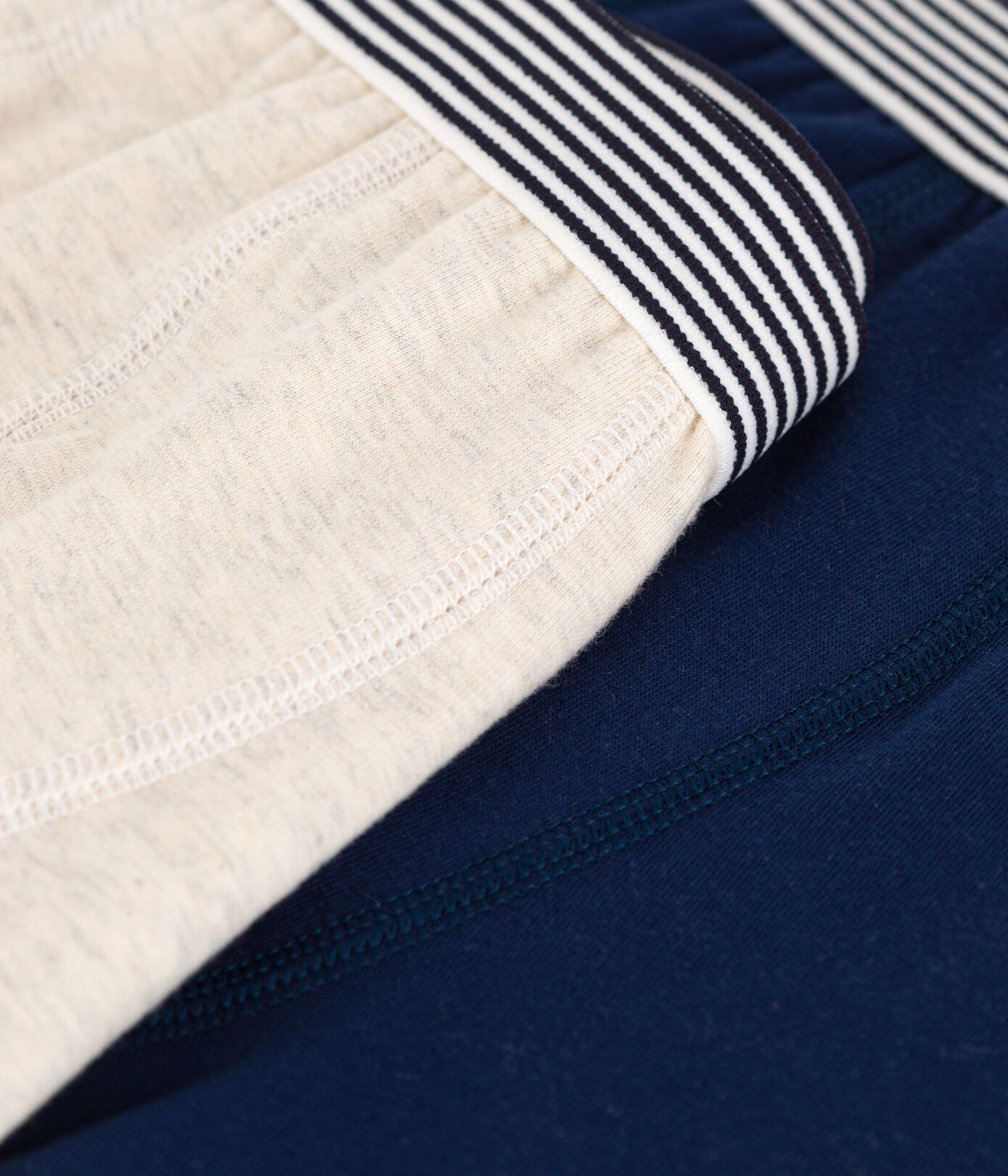 Lot de 2 boxers unis en coton et élasthanne garçon