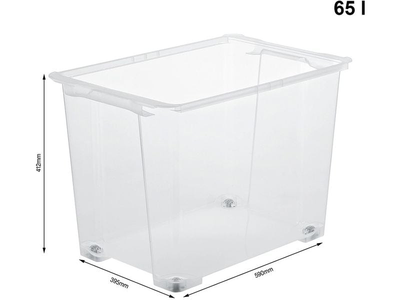 Rotho Aufbewahrungsbox EVO EASY Transparent, 3 tlg. 3er Box-Set