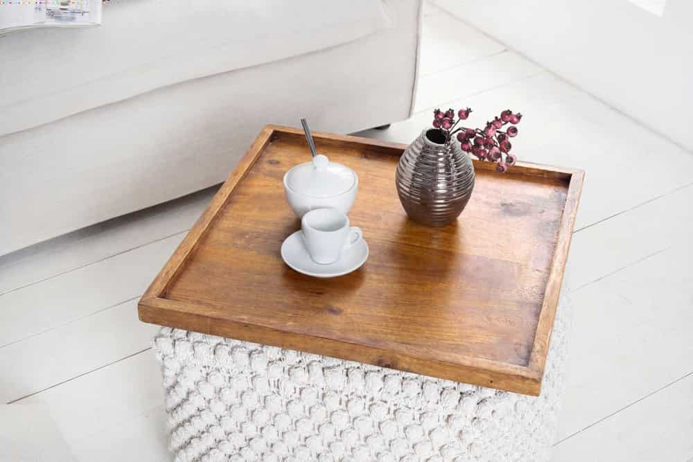 Massives Tablett MAKASSAR 50cm braun Mangoholz honey finish handmade