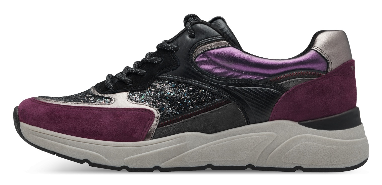 Tamaris Keilsneaker  , Schnürschuh, Halbschuh, Freizeitschuh, farbenfrohe Kontrastbesätze