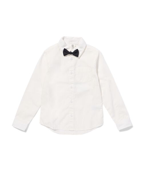 chemisier blanc à nœud blanc
