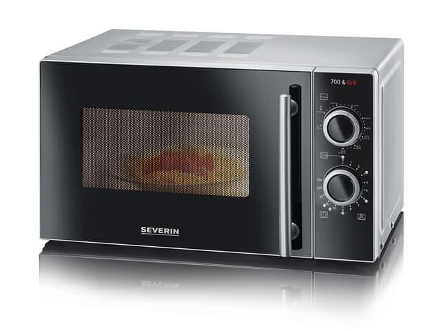 Severin Mikroovn m. grill 700 watt Stål/Sort
