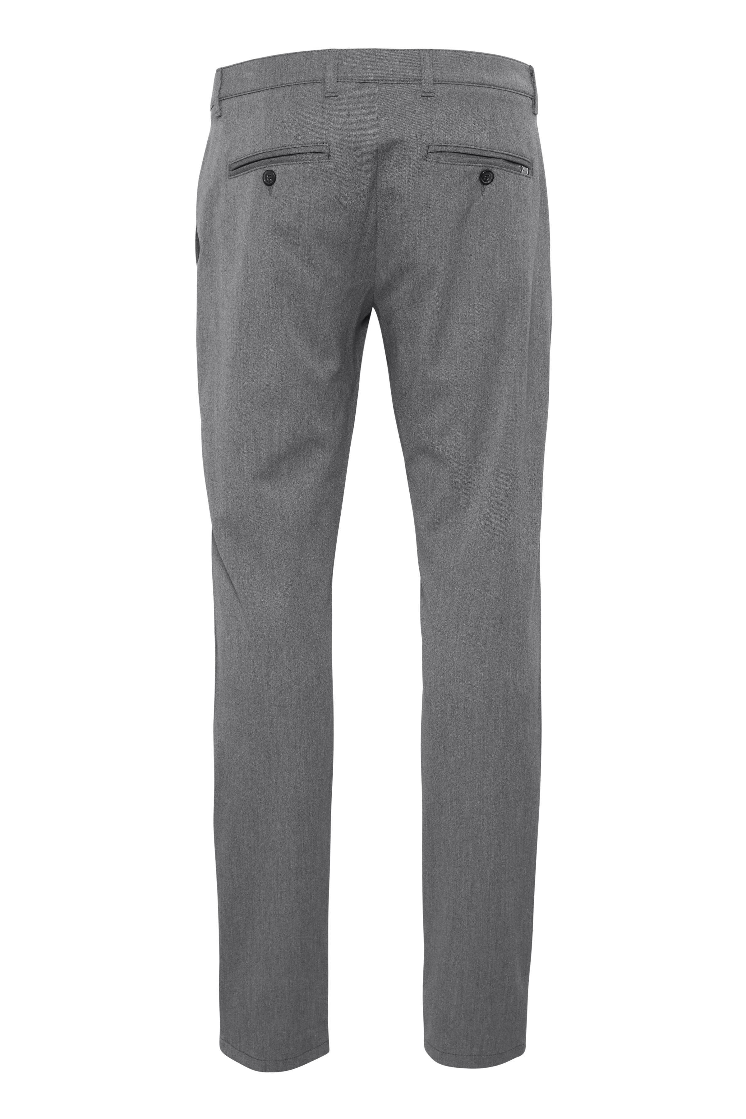 Solid slim fit pantalon Frederic med grey