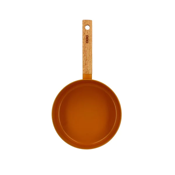 Casserole Ector induction aluminium revêtu manche en bois 20 cm jaune