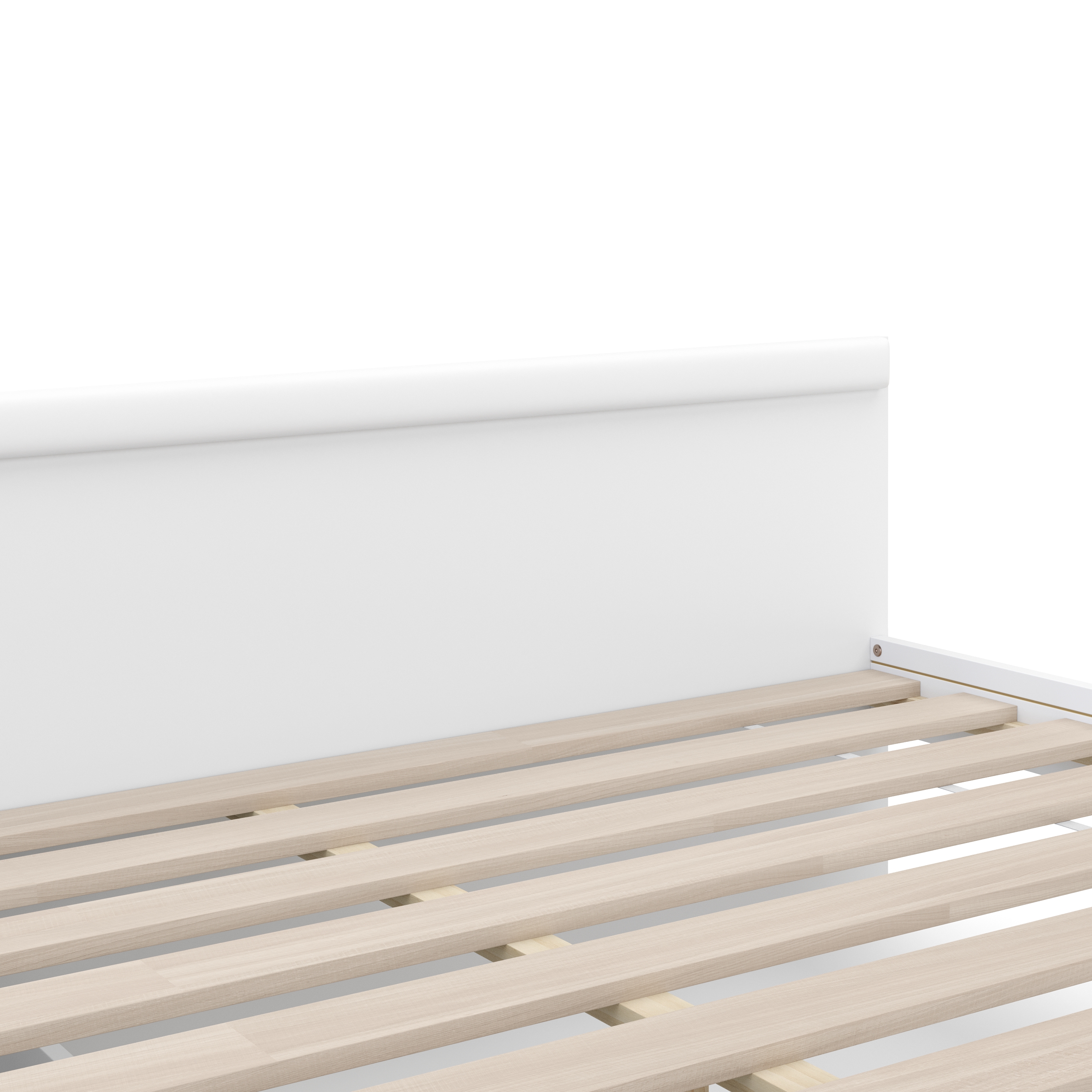 Bett Holz BELLA mit Stauraum und Schubladen 140 x 200 cm weiss