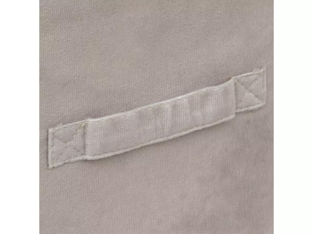 Boîte de Rangement en Velours Beige Lin 31 x 31 x 31 cm