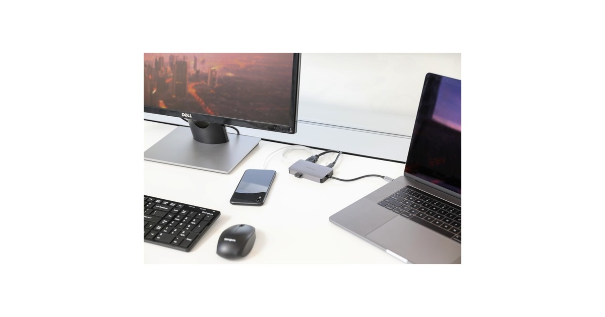 TargusUSB-C DP Alt Mode Single Video 4K HDMI/VGA Docking Station  (Grijs, + 100W Power Delivery)