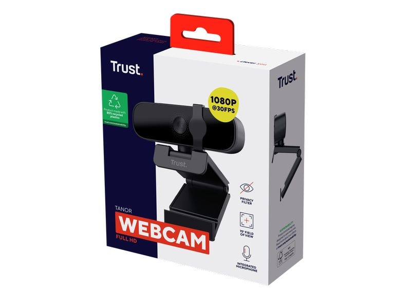 Trust Webcam Tanor USB-Webcam mit 1080p-Auflösung