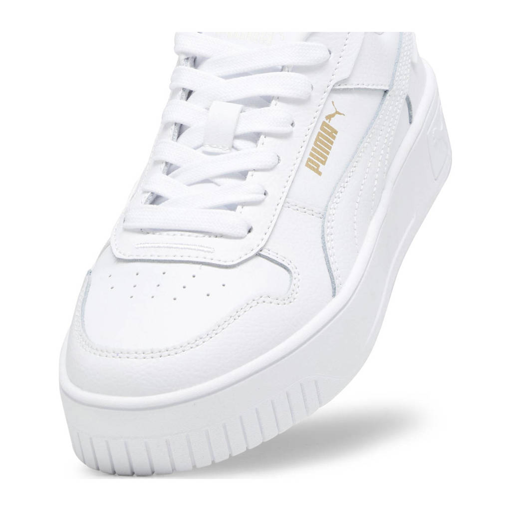 Puma Carina Street Jr Street leren sneakers wit/goud