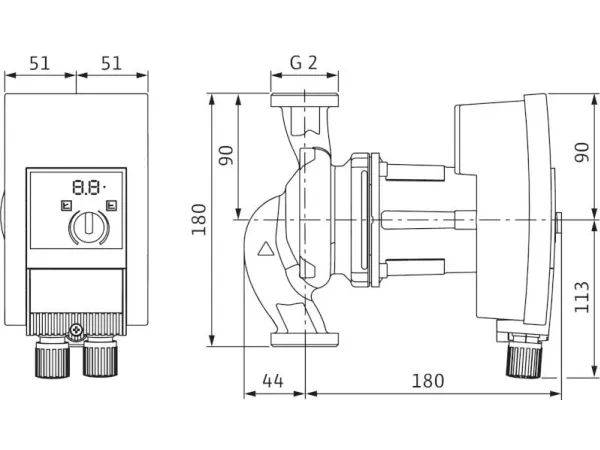 WILO Circulation pump Yonos Maxo 30/0.5-7 PN10 (2120642)