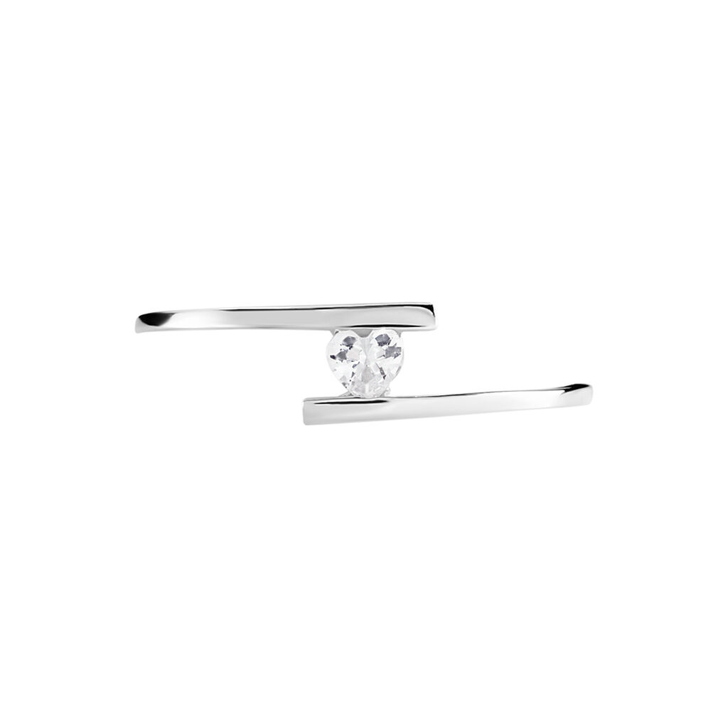 Bague Solitaire Moera Or Blanc Oxyde De Zirconium