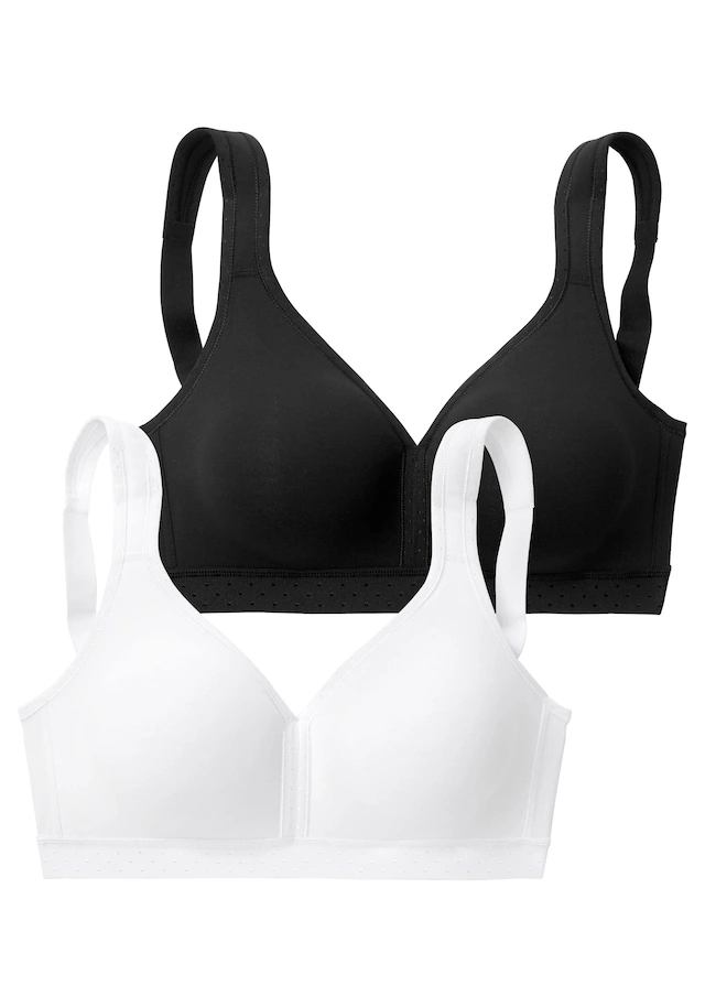 petite fleur Soft-BH Packung, 2 Stück,  ohne Bügel aus sanfter Baumwolle