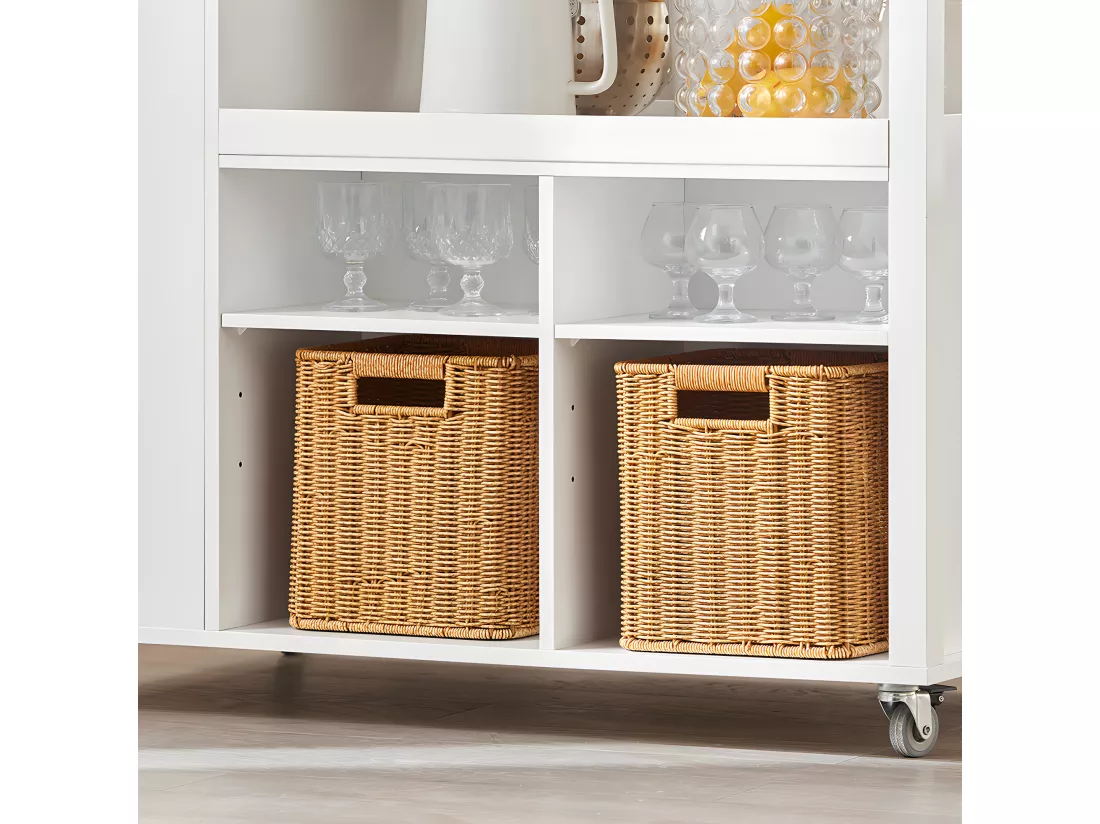 Desserte sur roulettes Cuisine Buffet avec Grand Espace de Rangement, FKW97-WN
