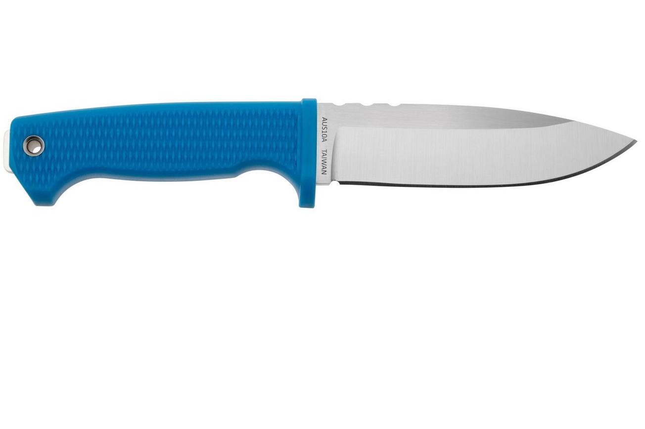 Demko Knives FreeReign AUS10A Drop Point FR-10A-BLU Blue Rubber, outdoormes