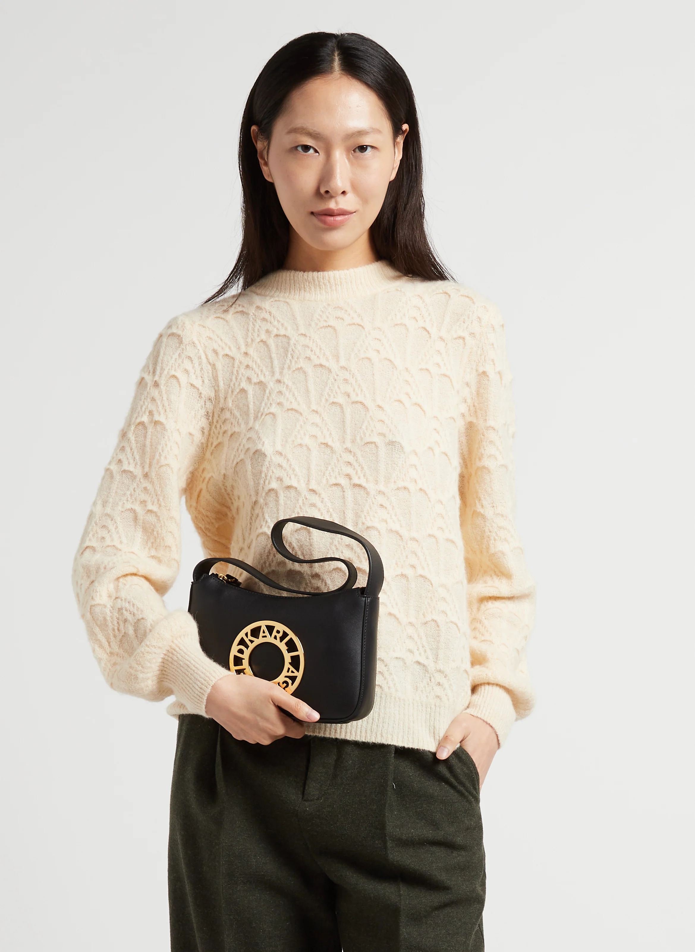 K/DISK - Sac bandoulière en cuir| Noir