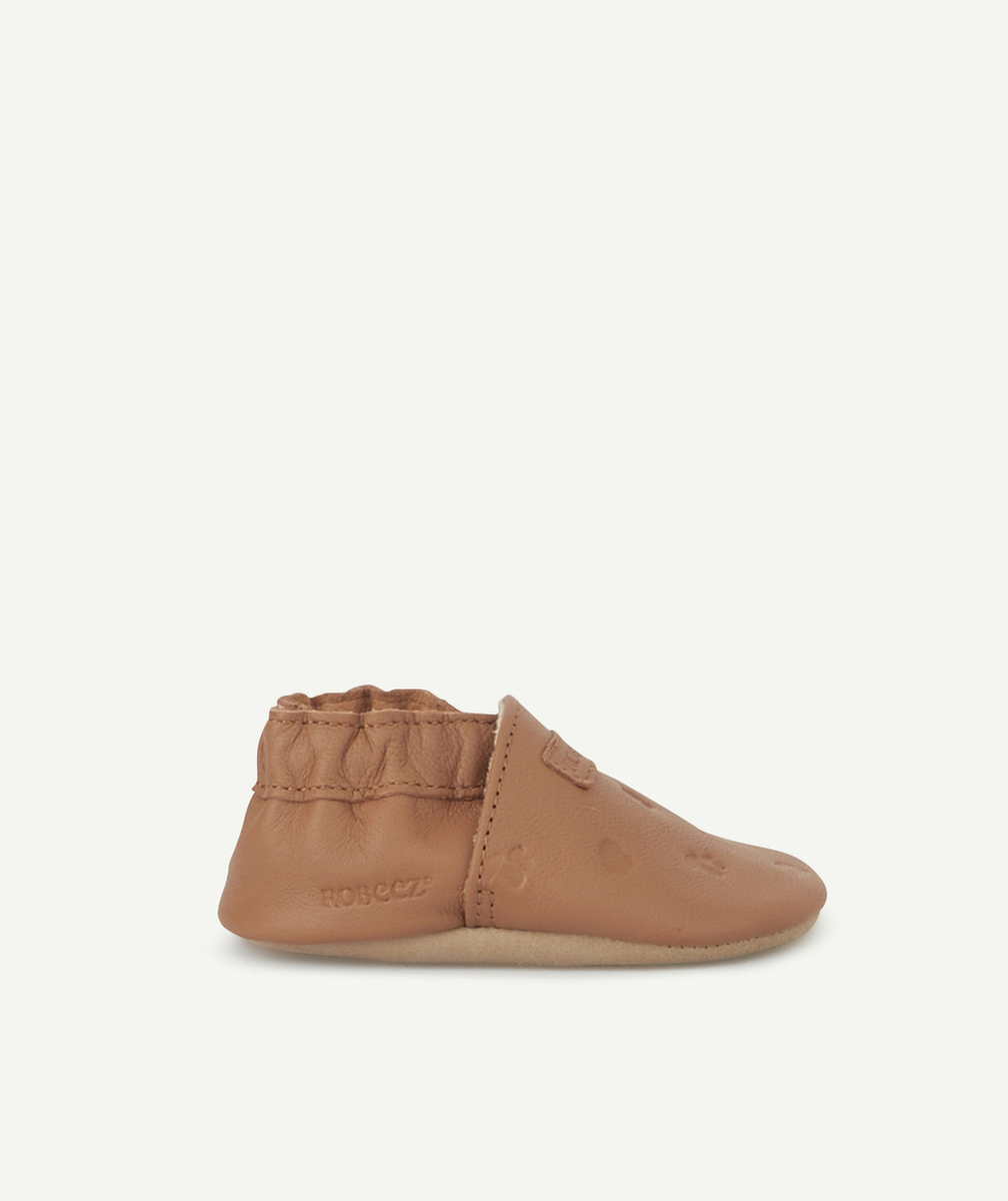 ROBEEZCHAUSSONS EN CUIR MARRON BÉBÉ