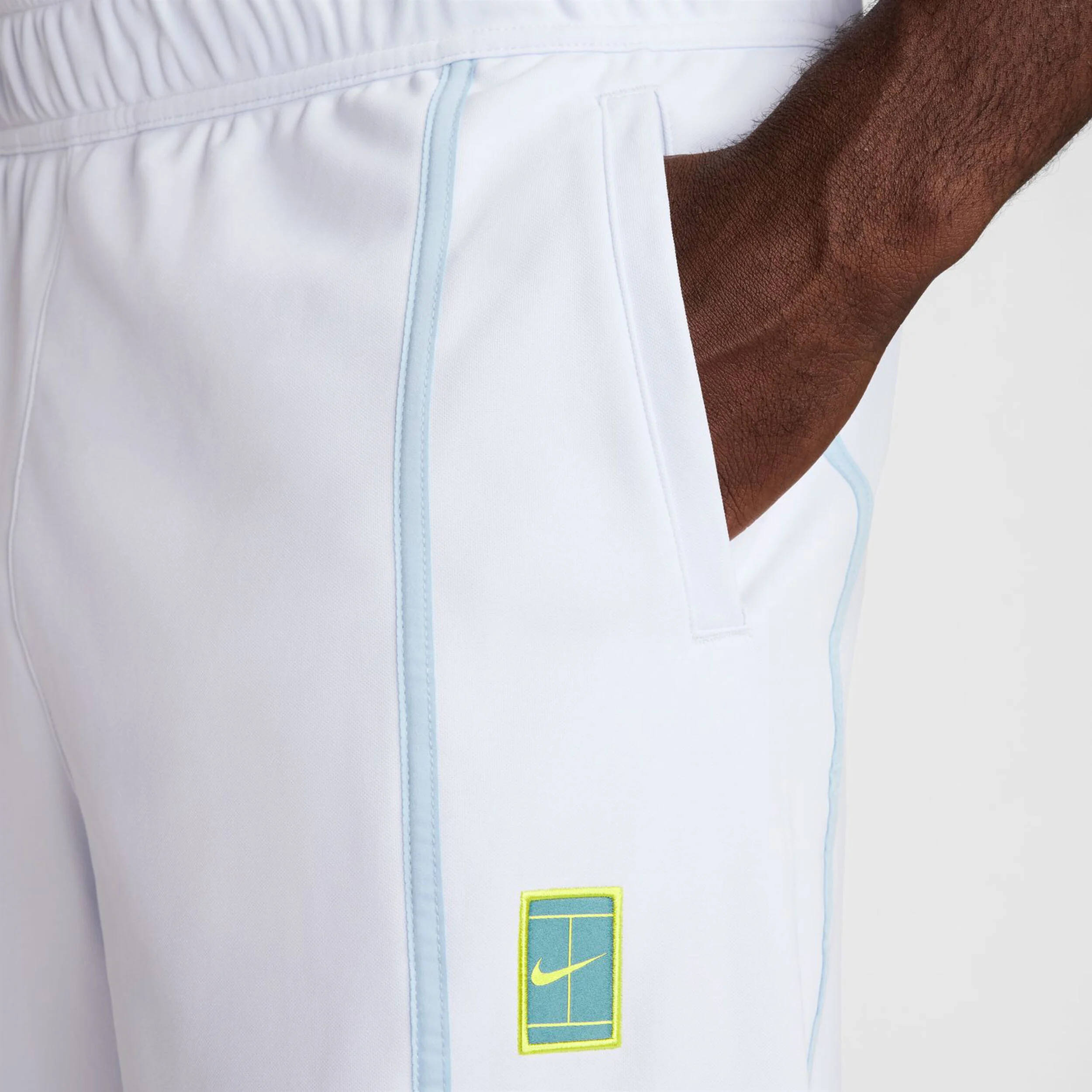 Nike Court Heritage Pantalon Survêtement Hommes - Gris Clair , Bleu Clair