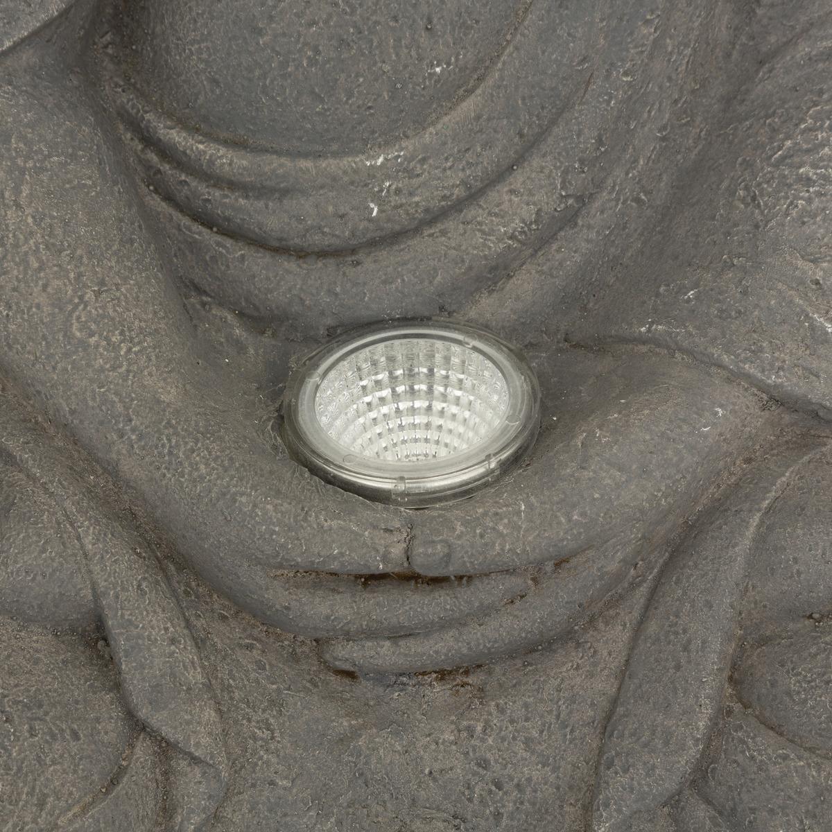 LAMPE SOLAIRE BOUDDHA ARDOISE H.43CM
