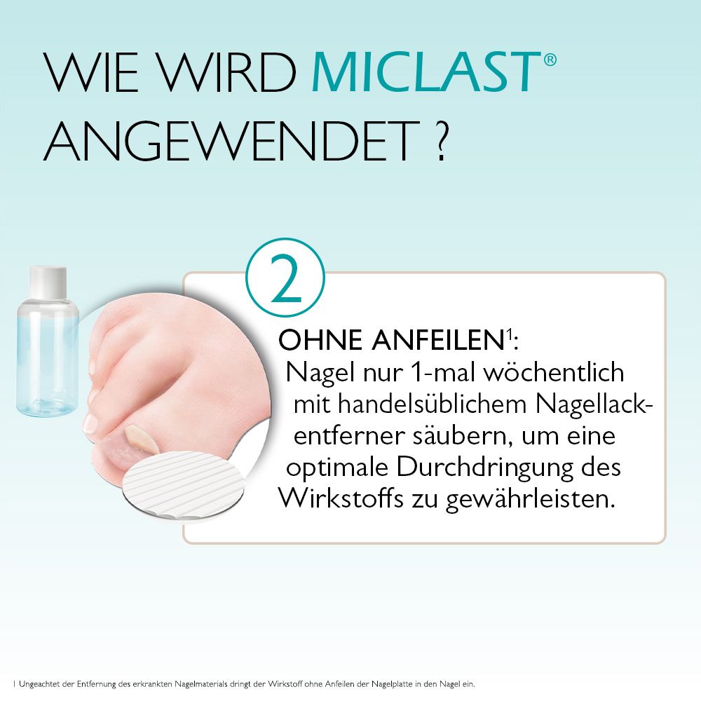 MICLAST® 80 mg/g wirkstoffhaltiger Nagellack gegen Nagelpilz 2x3ml