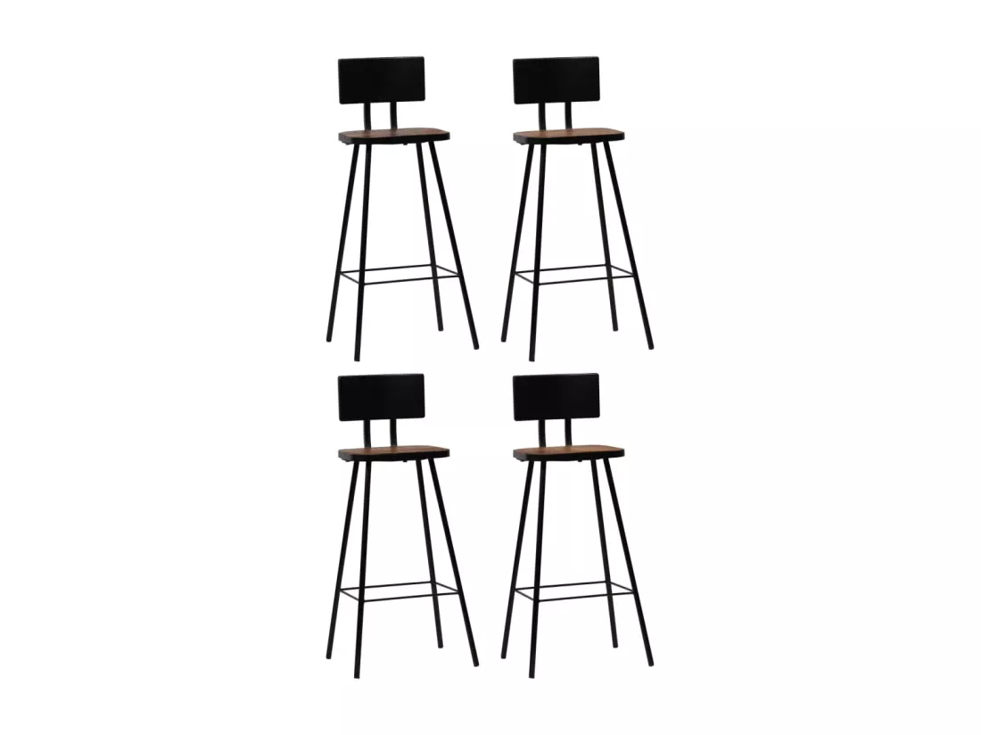 Mobilier de bar 5 pcs Bois de récupération massif