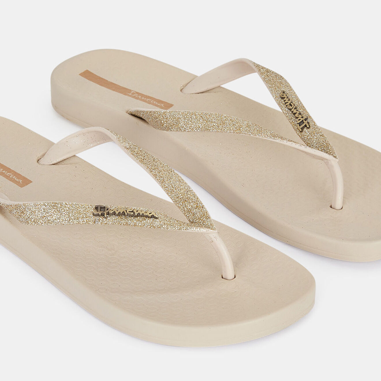 Ipanema Tongs Lolita beiges/doré